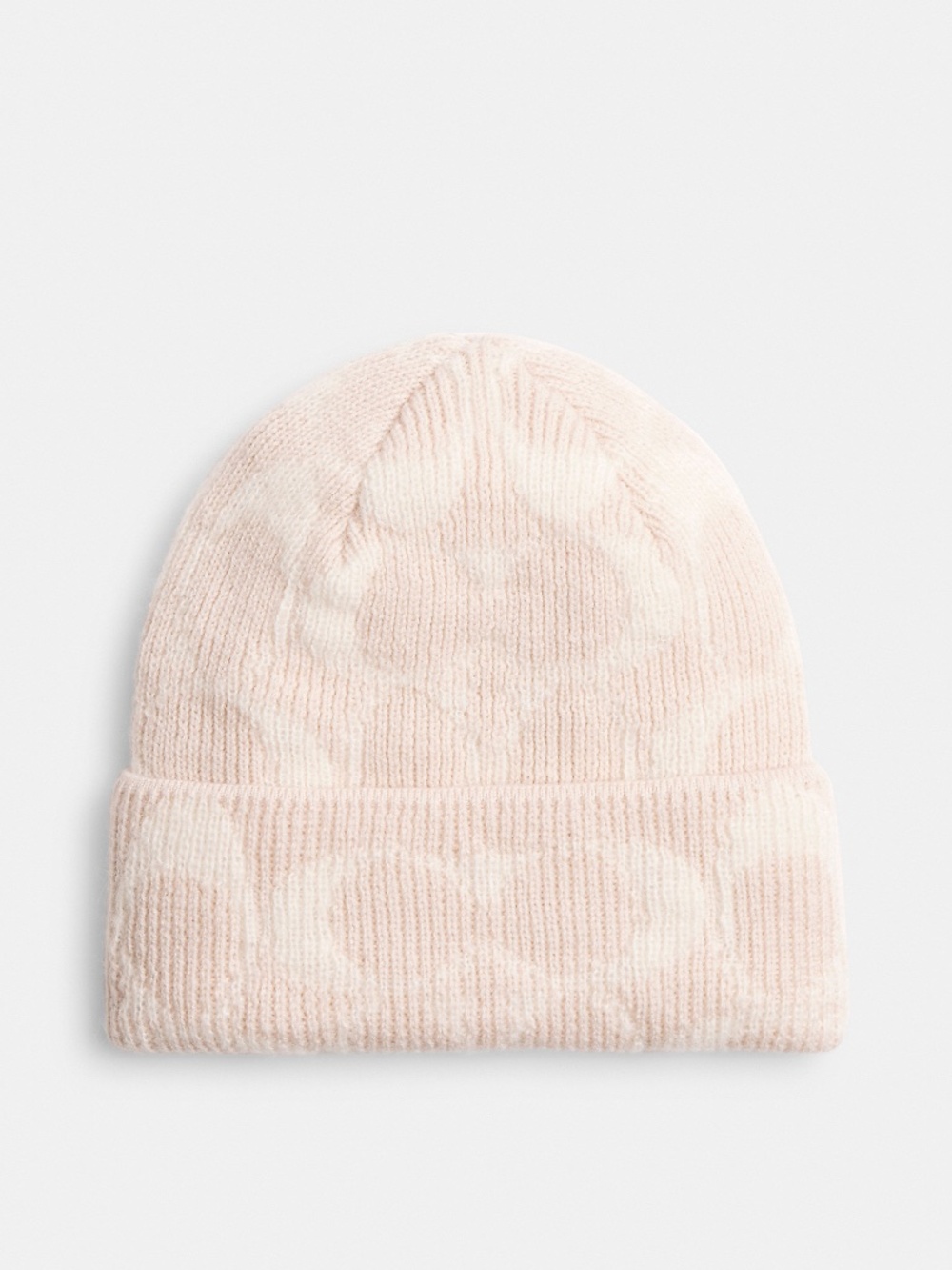 New Coach unisex Chalk Signature Knit Beanie